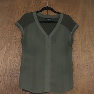 Fortune + Ivy Mixed Media Blouse